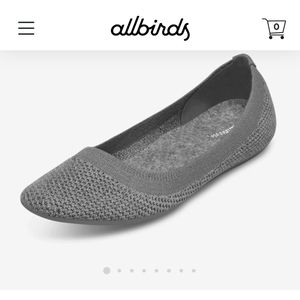 Allbirds Tree Breezers, Mist w/ Dark Grey Sole, size 10